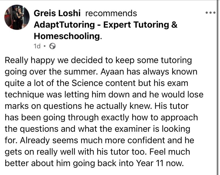 Verified parent review