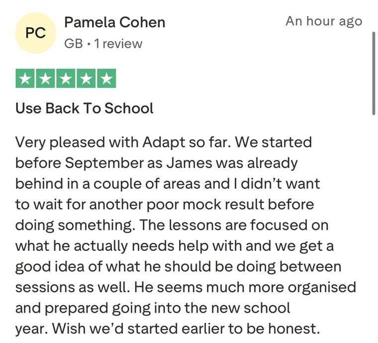 Verified parent review